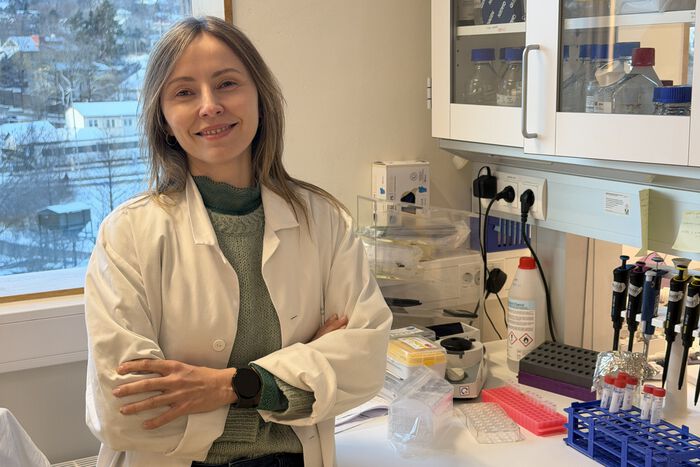 Portrait of Lorena Arranz in the lab